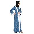 Layered abaya in French Blue Layered abaya in French Blue